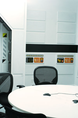 Illustration for article titled Etsy's new "Space Station Conference Room," decorated using Etsy's own crafts